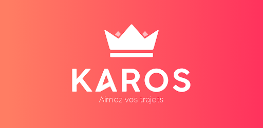 illustration d'une couronne blanche avec la mention en dessous "Karos, aimez vos trajets"